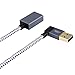 CableCreation Short USB 3.0 Extension Cable 1FT, Left Angle USB Male to Female Extender Cord, 90 Degree USB 3.0 for VR, PlayStation, Xbox, Keyboard, Space Gray 0.3M