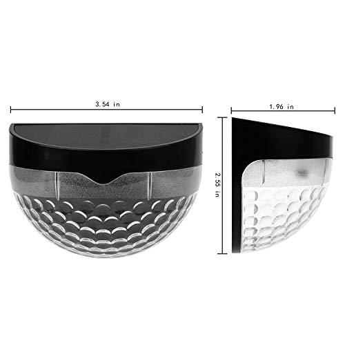 Outdoor Solar Fence Post Lights Wall Mount Decorative Deck Lighting, Sensor Lamp Wireless Waterproof Wall Light with Auto on/Off for Patio Garden Pathway Driveway Villas Back Yard Stairs, 2 Packs - Thumbnail 2