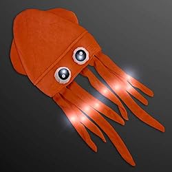 Flashing Light Up Silly Squid Hats by