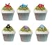 Cakesupplyshop Item#786h- Edible Sea Critters Fish Turtle Crab Royal Icing Assorted Sugars Cake Decoration - 12 Pieces
