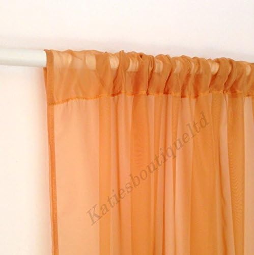 Katiesboutique ltd PLAIN VOILE SLOT TOP NET CURTAIN PANEL- MANY COLOURS & SIZES (55" x 36" (140cm x 91cm), Beige)