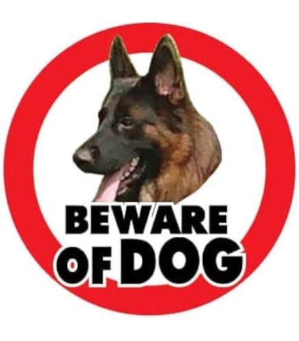 Enjoyist Set 2 Cartelli In Alluminio 30,5x20,3 Cm - 'Protected By German Shepherd' E 'Beware Of Dog' - Antiruggine E Riflettenti Per Esterno