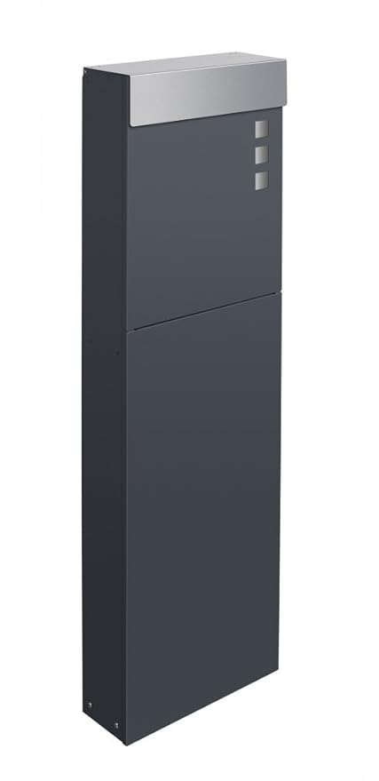 frabox Standbriefkasten Namur EXKLUSIV Anthrazitgrau/Edelstahl