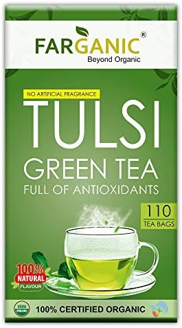 Farganic Certified Organic Tulsi Green Tea (110 TEA BAGS)