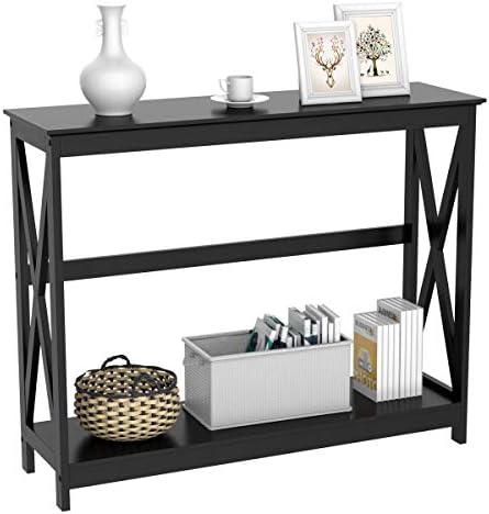 Go2Buy 40 Xdesign Console Table Sofa Side End Table Wooden Hall Table Living Room Furniture Black