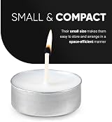 FERRIS 8-Hour Premium Tea Light Candles 100 Pack Unscented Paraffin Wicks view 5