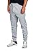 PROGO USA Men's Joggers Sweatpants Basic Fleece Marled Jogger Pant Elastic Waist (Small, Heather Grey)