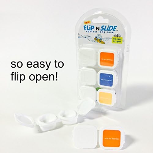 flipNslide Flip Top Contact Lens Case - 3 Pack