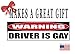 Rogue River Tactical Funny Warning Driver is Gay Bumper Sticker Auto Car Decal Practical Joke Prank Gag Gift