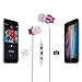 In-Ear Earbuds With Selfie, Kicoeoy Wired Earphones Stereo Bass Headphones Noise Cancelling Headset With Built-in Mic and Volume Control 3 Extra Silicone Ear buds(S/M/L) (Rose Gold)