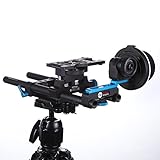 Fotga DP500IIS DSLR Rail Rig Set Moviekit Quick Release 15mm Rail Rod Rig Support Cheese Baseplate and Fotga DP3000 M1 Follow Focus for all DSLR Cameras and Video Camcorders