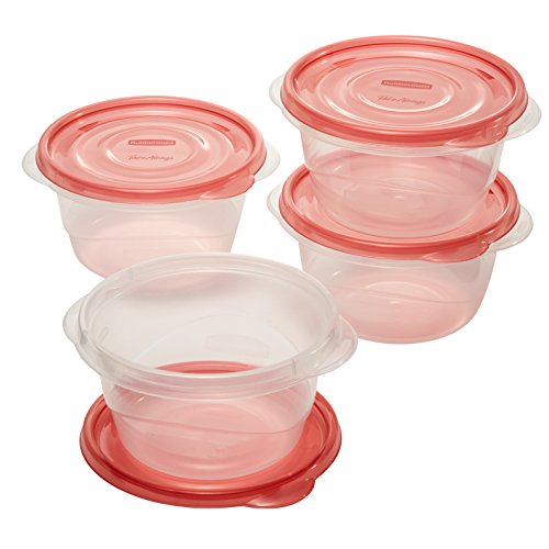 Rubbermaid TakeAlongs 3.2 Cup Small Bowls, Food Storage Container, 4