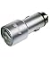 Car Charger,PowerMore Stainless Steel Dual-Port 4.8A , Smart Port Car Charger for iPhone 7/7 Plus,6/6S/6 Plus/6S Plus,5S/5,iPad,iPod Nano 7, iPads Pro Portable(Silver)