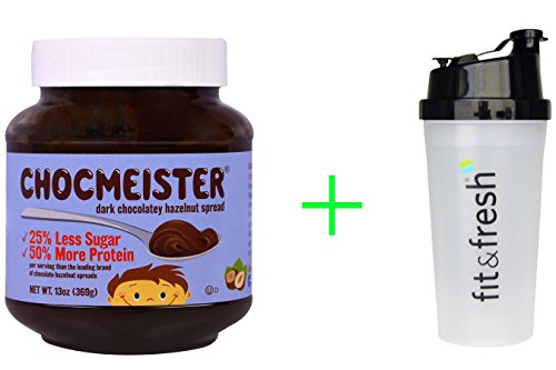 Peanut Butter &amp; Co., Chocmeister, Dark Chocolatey Hazelnut Spread, 13 oz (369 g)(4 PACK),Vitaminder, Power Shaker Bottle, 20 oz Bottle