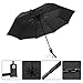 Compact Travel Outdoor Windproof Rain Umbrella Automatic Open Close Umbrella Anti-UV Sunproof Devolb (Black)