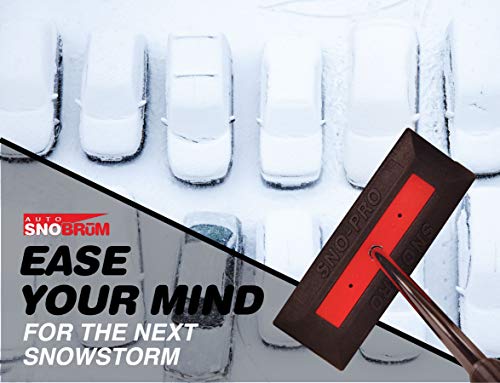 SNOBRUM SNO Pro - Professional Grade Snow Broom and Snow Remover for Cars and Trucks, 6 Pack - 48 Inch Handle, Push-Broom Design - Safe Winter Snow Removal for Vehicles Without Paint Scratching