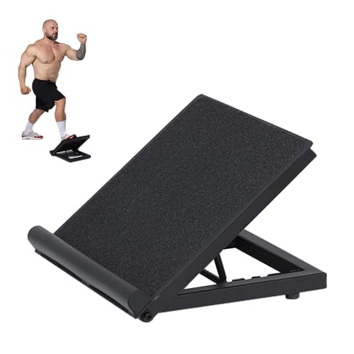 Yes4All Premium Steel/Wooden Slant Board & Calf Stretcher, Adjustable Incline Board & Non-Slip for Stretching/Squat Wedges for Deep Squats & Elevated Squat Improvement for Home Gym, Indoors, Outdoors