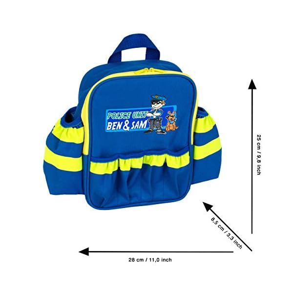 Theo Klein 8802 Police Unit Ben & Sam Police Backpack with Accessories I With Battery-Powered torch, handcuffs and much… – Bild 6