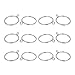 ANJUU 12 Pack 38mm Inner Diameter Metal Curtain Drape Sliding Eyelet Rings Silver Tone