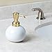 iDesign InterDesign Ceramic Dispenser Kitchen and Bathroom, White/Soft Brass York Round Pump