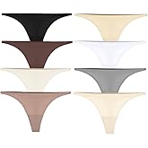 Ayshie Women's Seamless G-string Thong Panties Multi-Pack Low Rise No Show Invisible T-string Underwear (Medium, Style2)