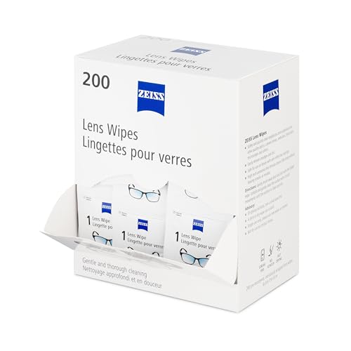 ZEISS Pre-Moistened Lens Cleaning Wipes, 200 Count