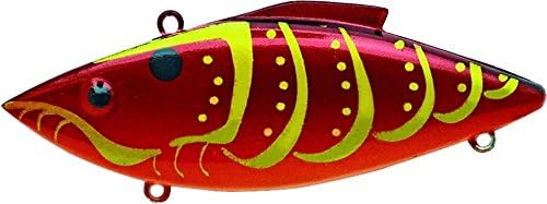 Bill Lewis Lures Lifelike Vibrations Rat-L-Trap 1/2 OZ Lipless Crankbait Fishing Wobble Sinking Lure for Black Bass, Trout, Walleye, Pike, Salmon, Rayburn RED Craw
