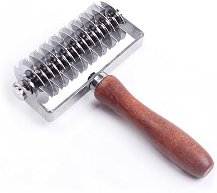 Wood handle Stainless Steel Wheel Pizza Round Net Knife Baking Tools