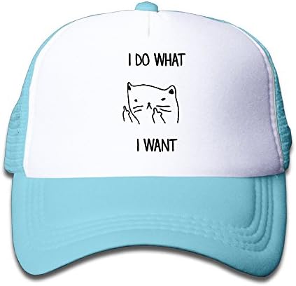 Youth's Cool Cats Do What They Want Mesh Cap Adjustable Trucker Hat