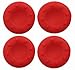 3CLeader® Thumb Grip Analog grips Stick Caps for Sony PS4 Dualshock 4 PS3 Xbox360 controller cap cover - 2 Pairs Silicone Red