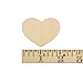 1.5 x 2 Inch Wood Heart - 100 Pack, Unfinished Wooden Heart Cutout Shape (1.5