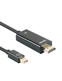 Benfei - Cable de 4 K Mini DisplayPort a HDMI de 5.9 ft con Audio, Mini DP Display Port a HDMI Conversor (adaptador) chapado en oro para MacBook Air, Mac Mini, Microsoft Surface Pro 3 4, etc.