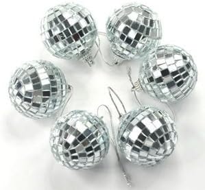 HPK Disco Ball 6 Pcs 2 Inch Disco Ball Decoration Hanging Mirror Ornament Bar Party Christmas Xmas Tree
