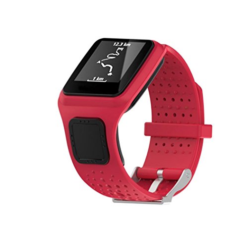 Watch Accessory Band,Howstar Good For Outdoor Sports Silicagel Replacement Soft Band Strap For TomTom Multi Sport / Cardio GPS Watch (Red)