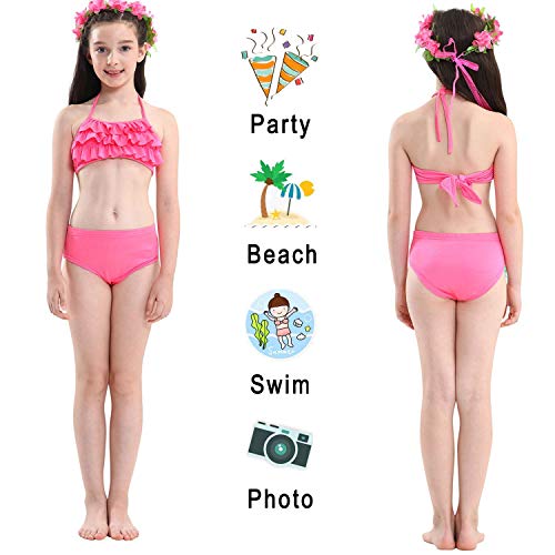 image for iGeeKid Garlagy 3 Pcs Girls Swimsuit Mermaid Tails for Swimming Bikini