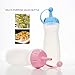 Condiment Squeeze Bottles Food Grade Polypropylene Condiment Bottles with Built in Cap for Ketchup Mustard Mayo Hot Sauces and More (blue+pink)