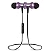 Sowak Sports Bluetooth Headset With Mic Stereo Magnetic Sweatproof Headphones For Running(Purple)