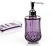 HQdeal 5PC Set Acrylic Bathroom Accessories Bathroom Set Glamarous Purple