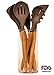 Kitchen utensil set - 6 piece nonstick Kitchen utensils set made from bamboo and silicone exclusive black giftbox - Only from KitchenSwede