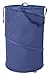 Internet's Best Circle Pop Up Laundry Hamper | Collapsible Laundry Bag with Mesh Drawstring Lid | Carry Handles | Dirty Laundry Sorter Basket | Blue