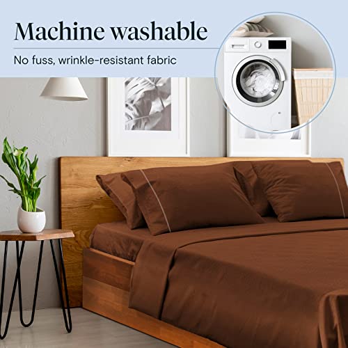6 PC Sheet Set Sheets Deep Pockets 18" Eco Friendly Wrinkle