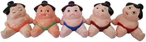 Mingei SM-200 Cute Sumo Wrestler Chopstick Holders (Set of 5), Light Pink