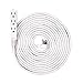 Electes 30 Feet Heavy Duty Extension Cord / Wire , Multi 3 Outlet , 3 Prong Grounded , Angled Flat Plug , 16/3 , SPT3 , UL Listed , White