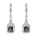 Merthus Womens 925 Sterling Silver Created Mystic Rainbow Topaz Dangle Earrings