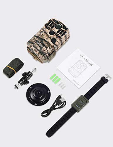 VANBAR Trail Camera WiFi 1296P 24MP, Hunting Camera with Night Vision Motion Activated IP66 Waterproof and 120°Wide-Angle for Hunting Games, Wildlife Monitoring and Home Security