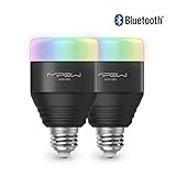 PLAYBULB Bluetooth Smart LED Light Bulbs, Dimmable, Multicolored-Adjustable LED Bulbs by Smartphone APP, No Hub Required, 30W Equivalent (5W), Brighten Your Life with Colorful Light(2 Packs)