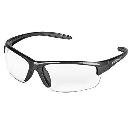 Smith and Wesson Safety Glasses (21294), Equalizer Safety Eyewear, Clear Lens, Gunmetal Frame, 12 Pairs/Case