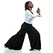 Danzcue Womens Celebration of Spirit Palazzo Pants, Black, Medium