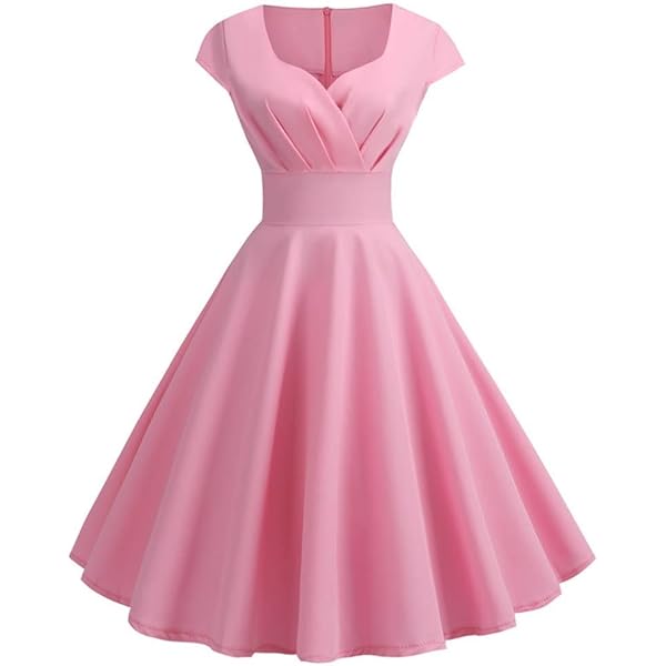 Vintage 1950s Rockabilly Polka Dot Dress - Audrey Hepburn Style Halter Cocktail Swing Dress For Women