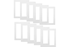 PRETYZOOM 20pcs White Precut Picture Matting 12x10 Inch Photo Frame Mats with Bevel Cut for Framing Artwork